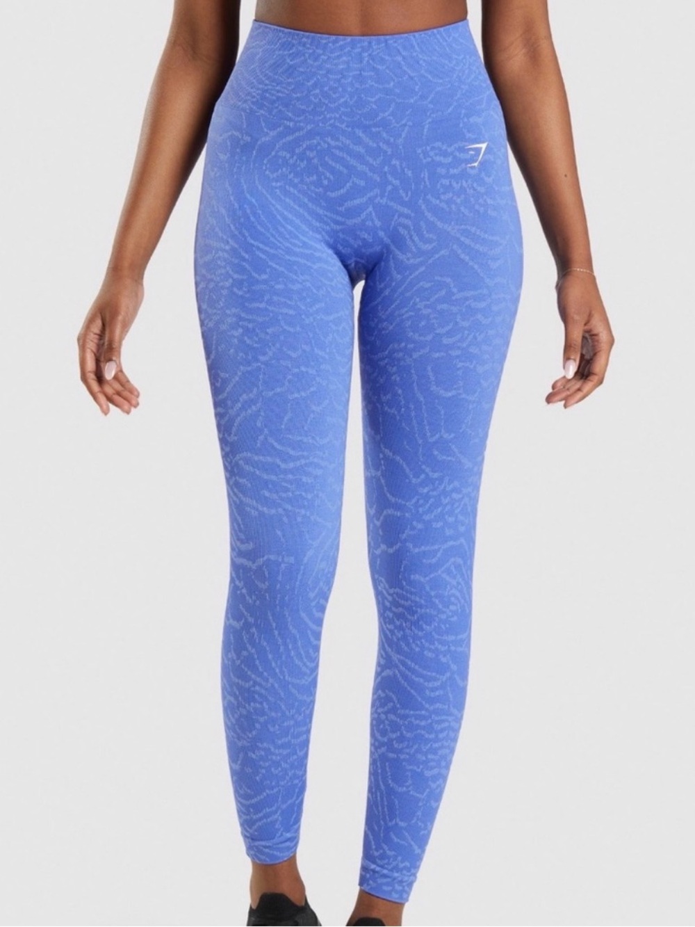 Gymshark High-Waisted Seamless Leggings in Periwinkle Blue